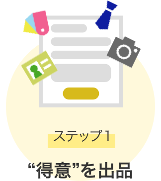 ステップ1 “得意”を出品